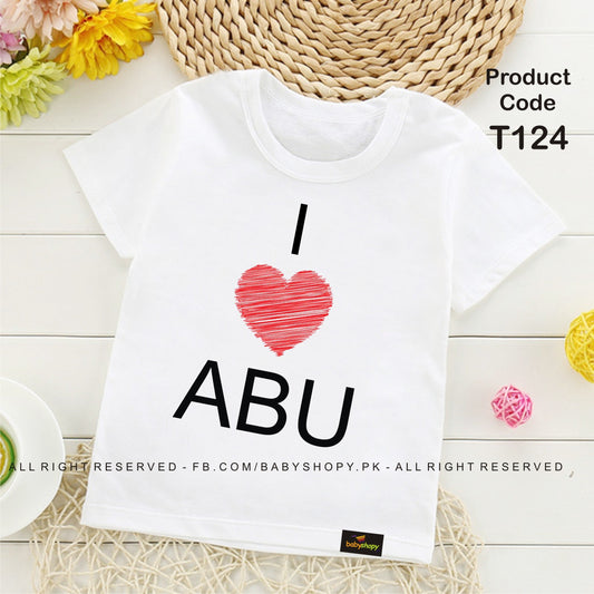 i love abu baby t shirt