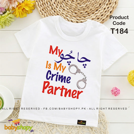 my chachu is my crime partner baby t shirt