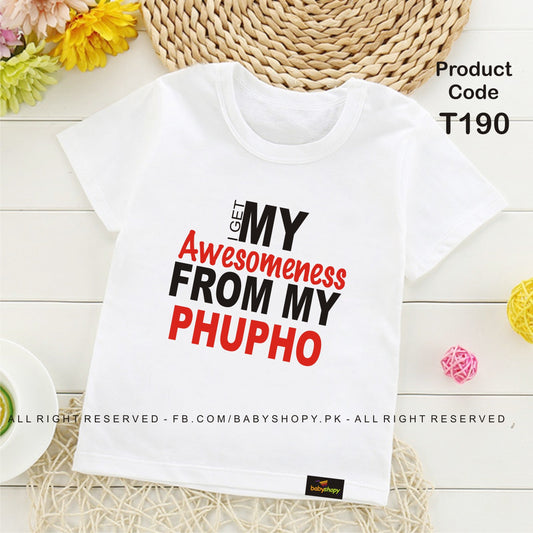 my awesomeness from my phupho baby t shirt