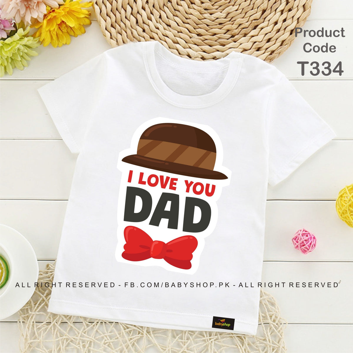 i love you DAD  baby tshirt