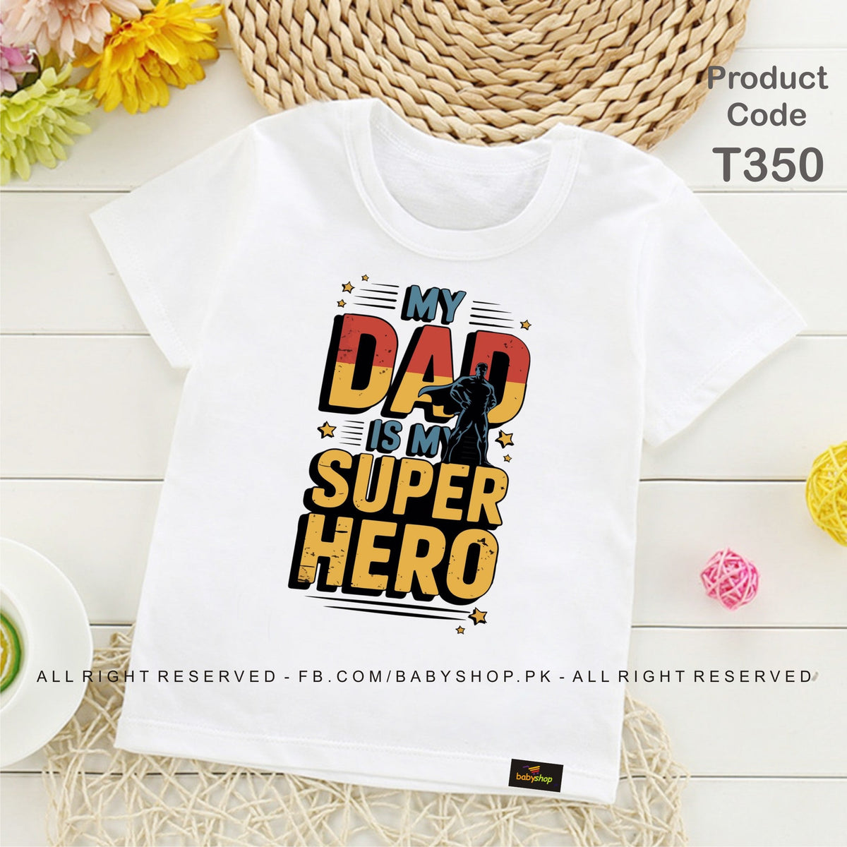 DAD super HERO baby tshirt