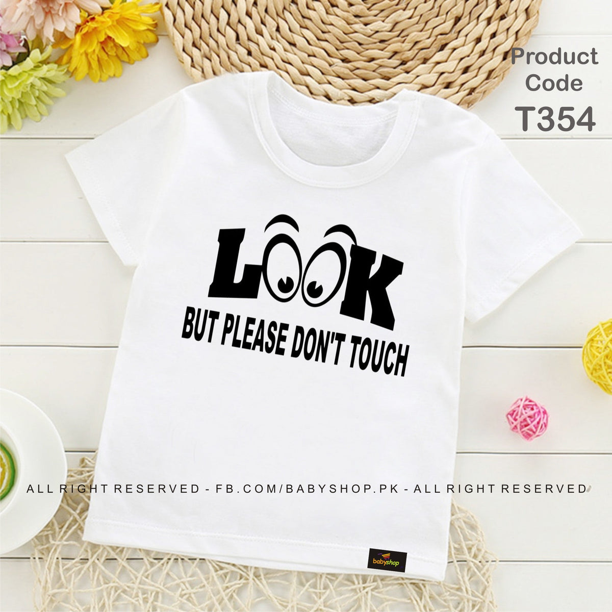 look but dont touch baby tshirt
