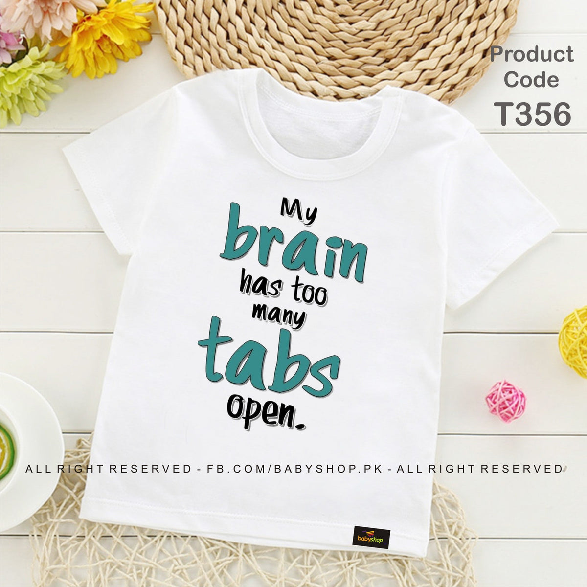 my brain has to many tabs baby tshirt