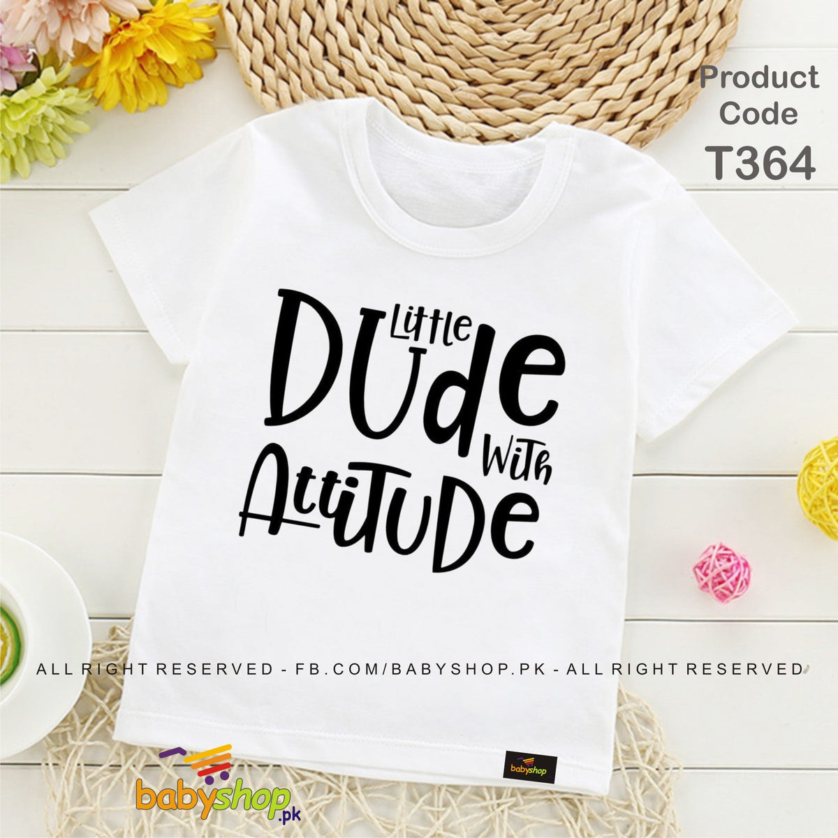 dude attitude baby tshirt