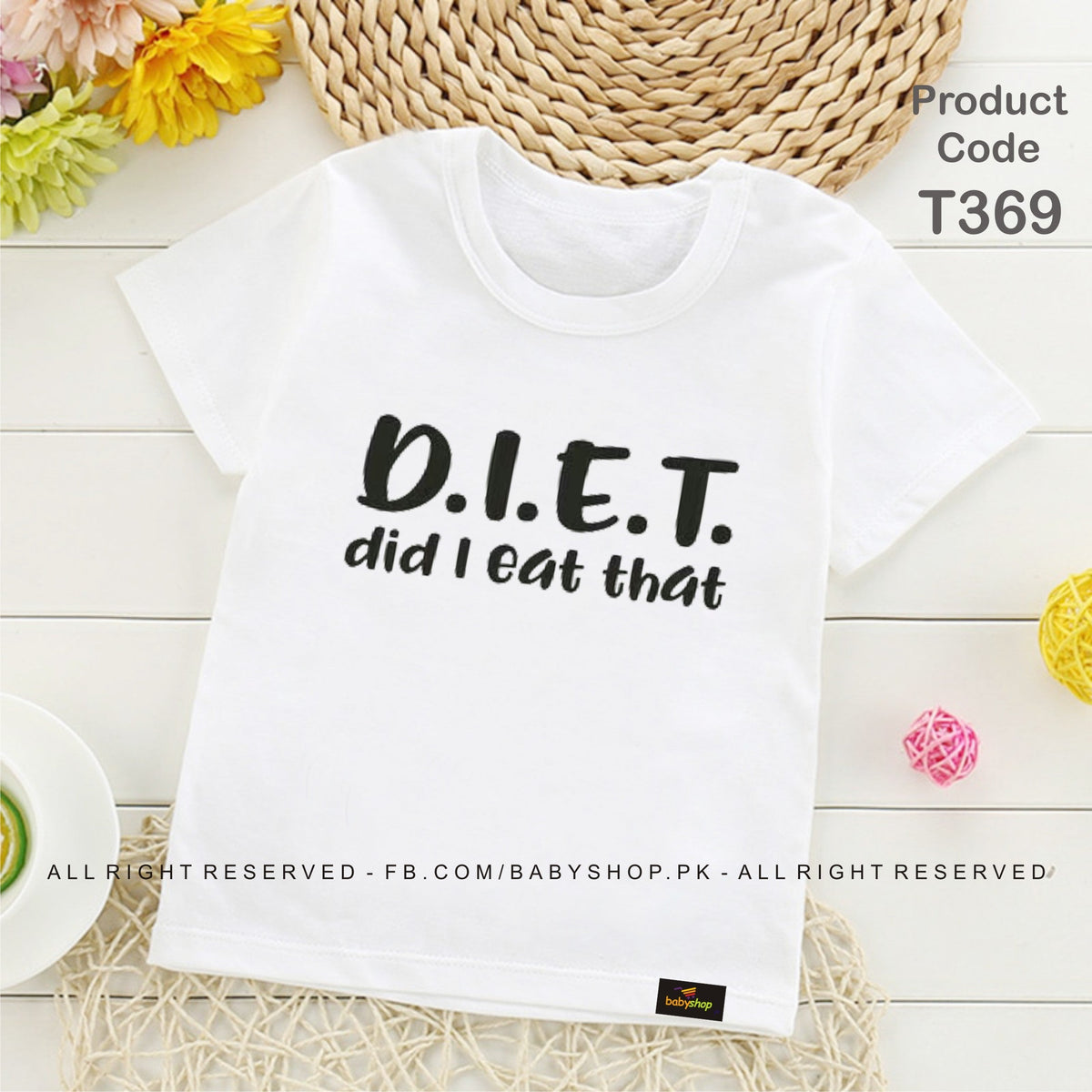 D.I.E.T  baby tshirt