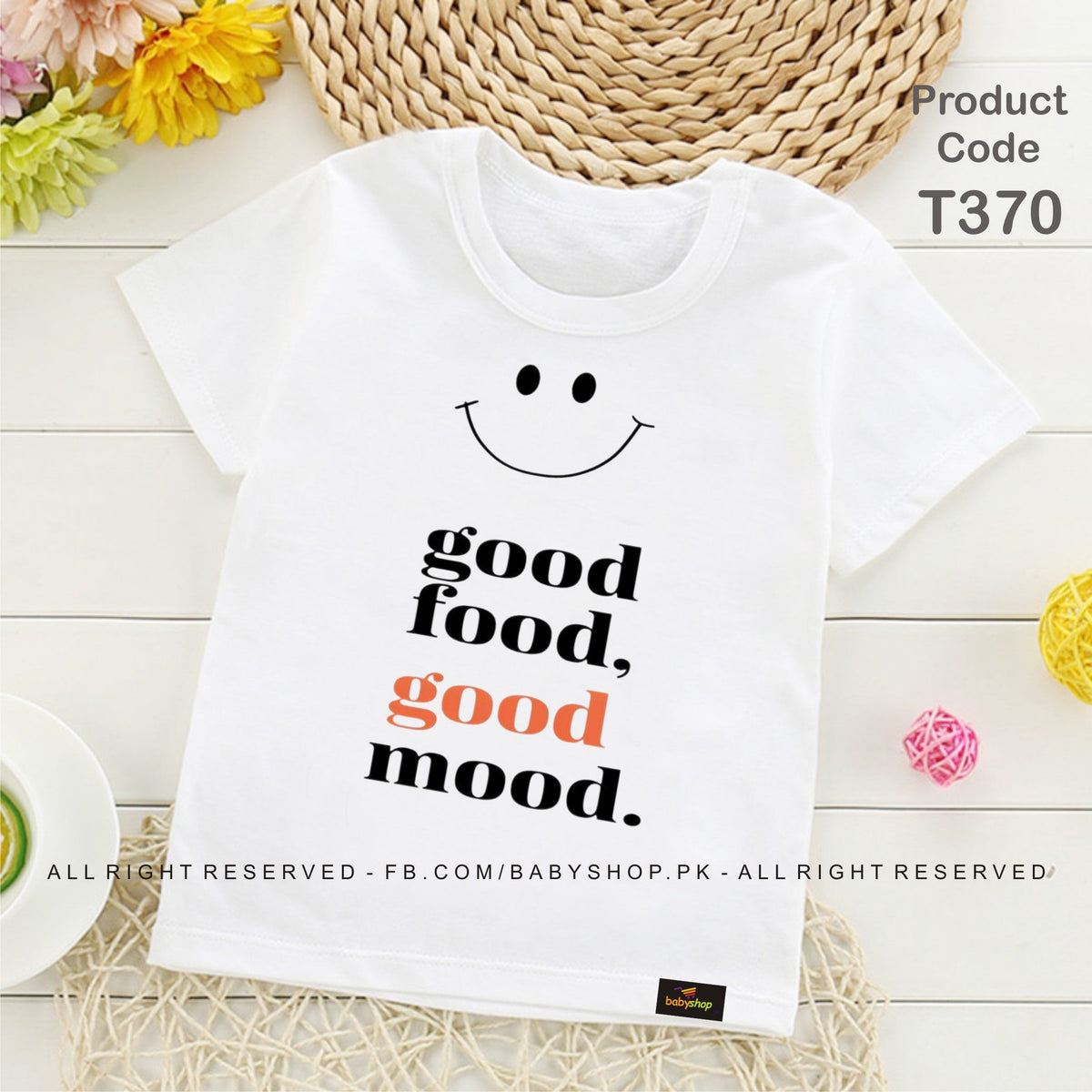 good food good mood baby tshirt