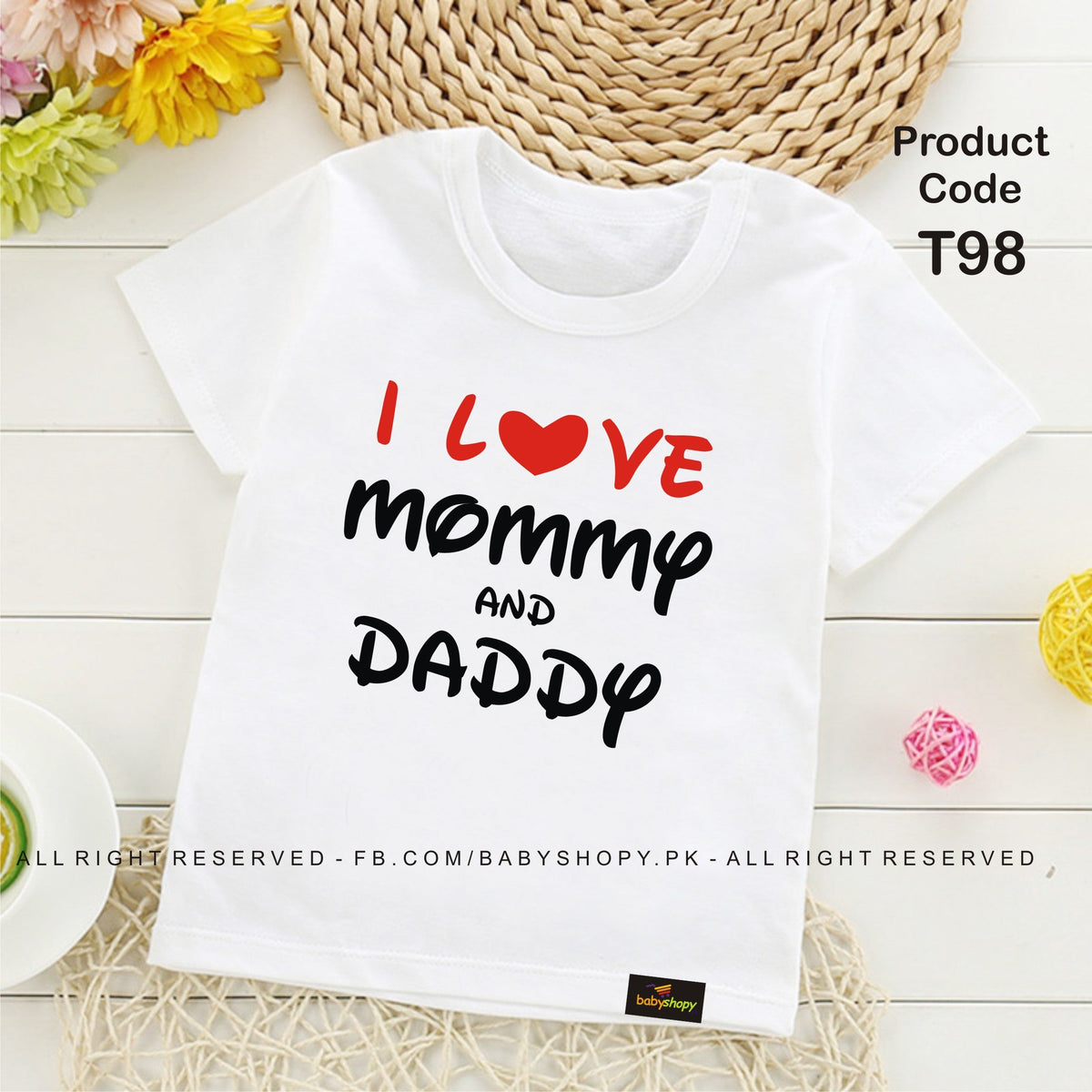 I LOVE mommy AND DADDY baby t shirt